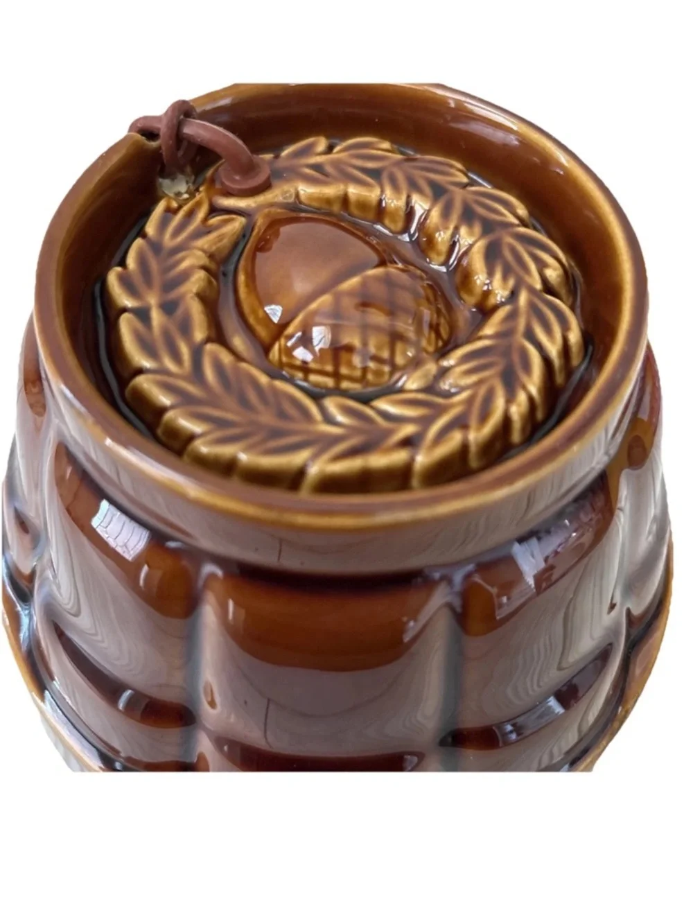 Williams Sonoma Glazed Mold Autumn Acorn Ceramic Silicone Release Plug 6”